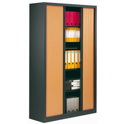 Armoire haute métallique à portes rideaux